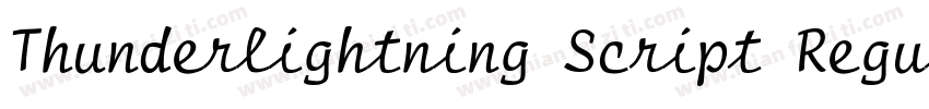 Thunderlightning Script Regular字体转换